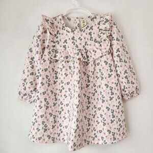 NWOT Tucker & Tate Pink Grey Ruffle Dress Casual Comfy Toddler Girls 24 Month